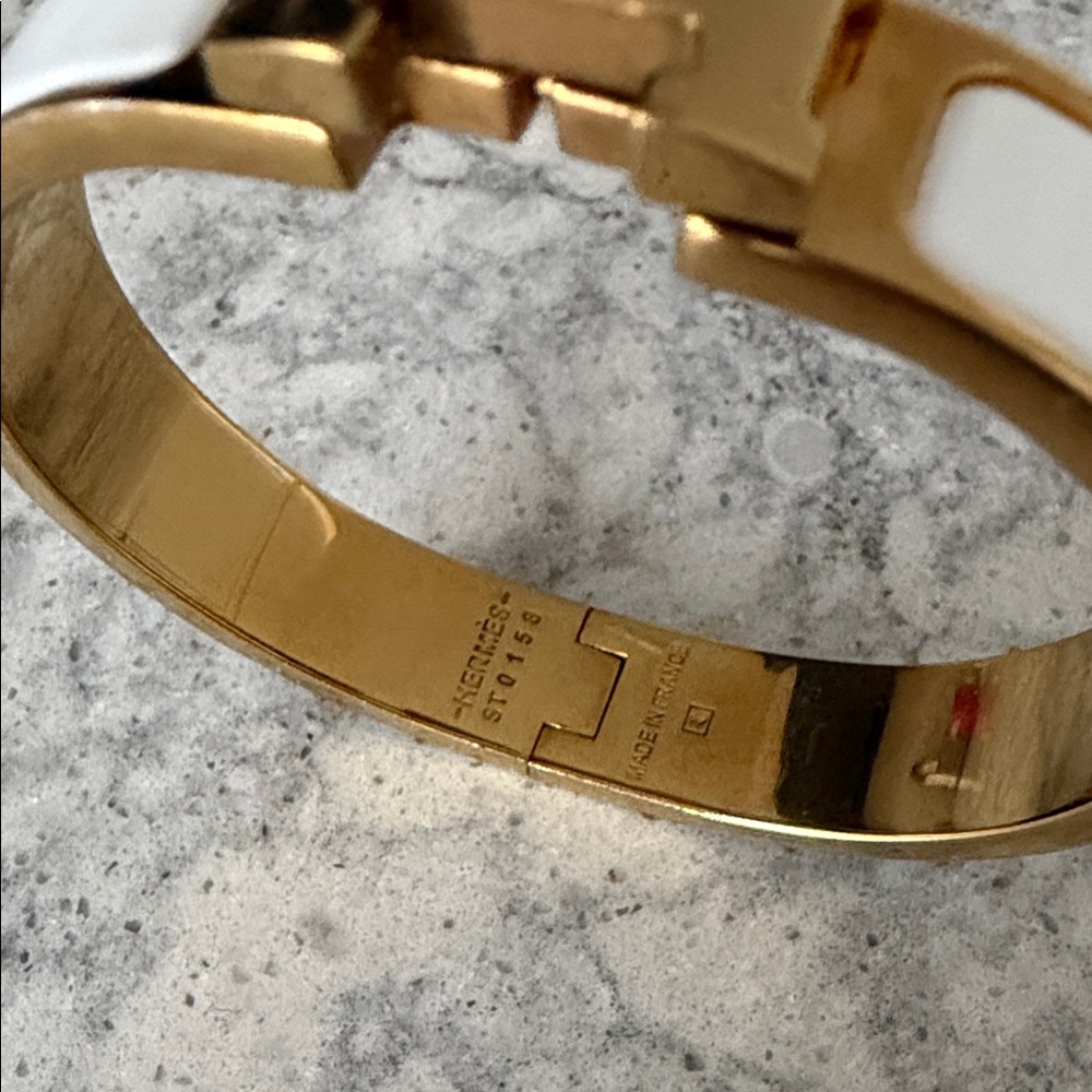 Hermes Gold and White Bracelet - Picture 2 of 2